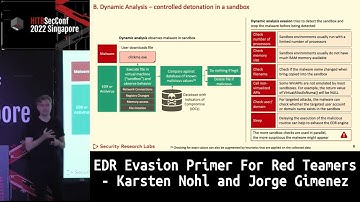 #HITB2022SIN EDR Evasion Primer For Red Teamers - Jorge Gimenez & Karsten Nohl