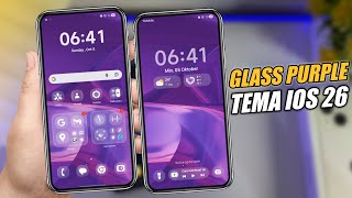 Mi Glass Purple !! Tema iPhone iOS 26 Glass Purple HyperOS Tembus Akar