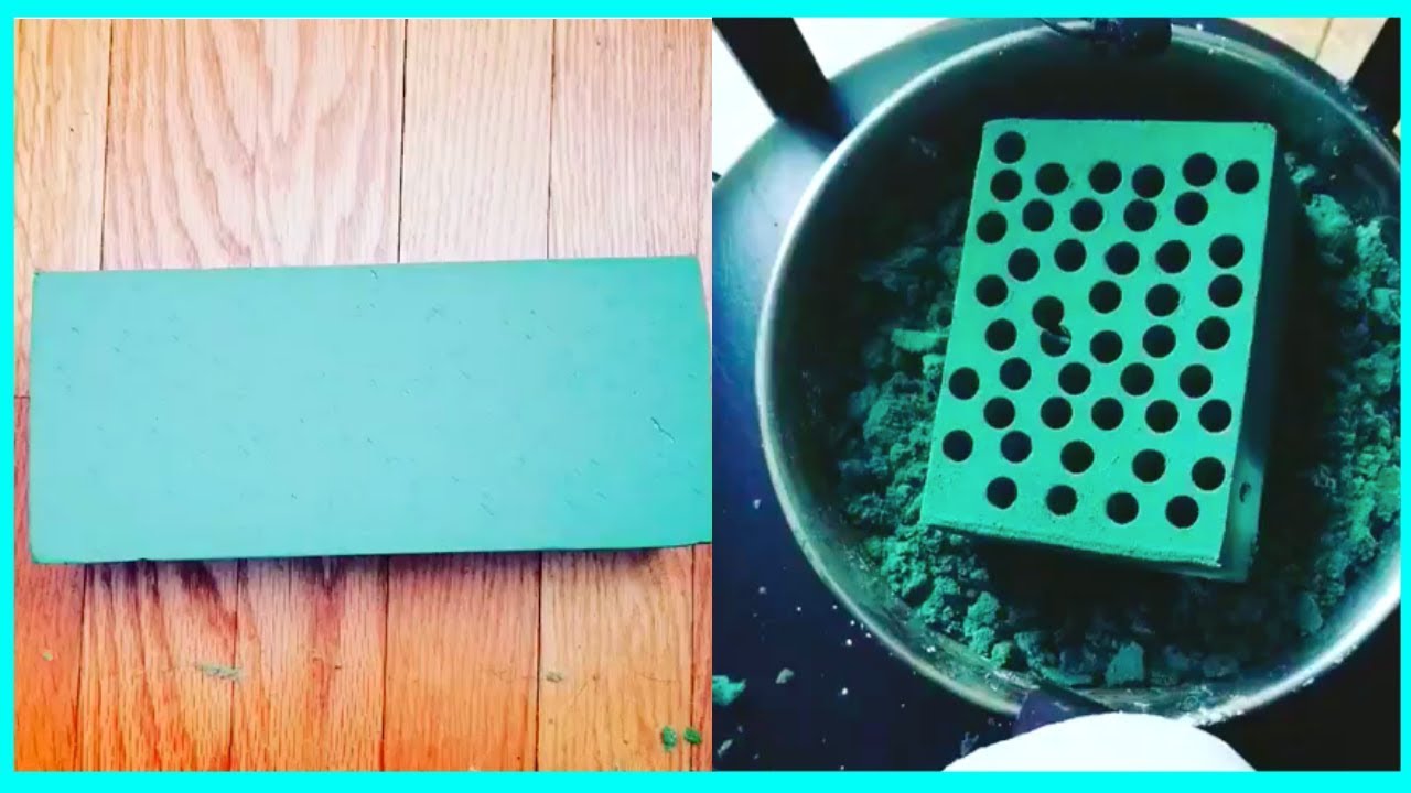 Crushing DRY Floral Foam ASMR Very Satisfying Compilation Video