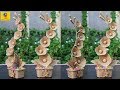 DIY Flower and Flower vase Decoration Idea with Jute Rope | Home Decor Jute Flower Showpiece