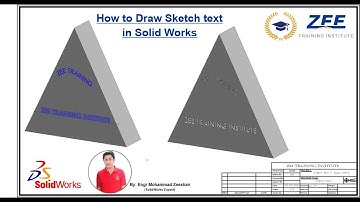 How to add Text to a surface in SolidWorks