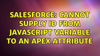 Salesforce: Cannot supply Id from javascript variable to an apex attribute