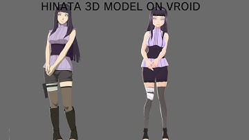 HINATA  NARUTO 3D MODEL ON VROID