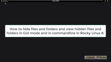 How to View and Create Hidden Files and Folders on Rocky Linux 8