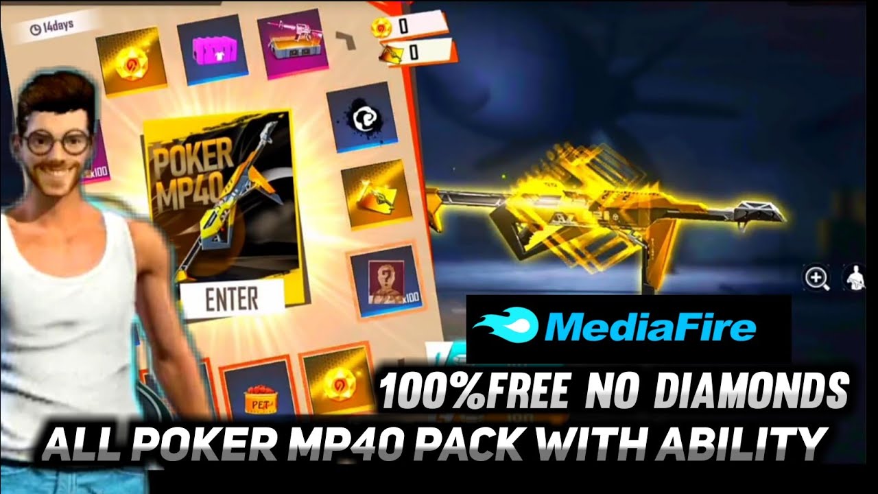 Poker MP40 Skin For Free‼️ Poker MP40 Glitch FF| 100% working trick without Diamond 💎💎#vipglitch