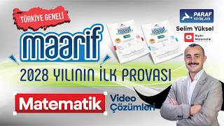 Maarif Modeli Üniversite Sınavı Prova- Paraf Yayınları- 10. Sınıflar İçin
