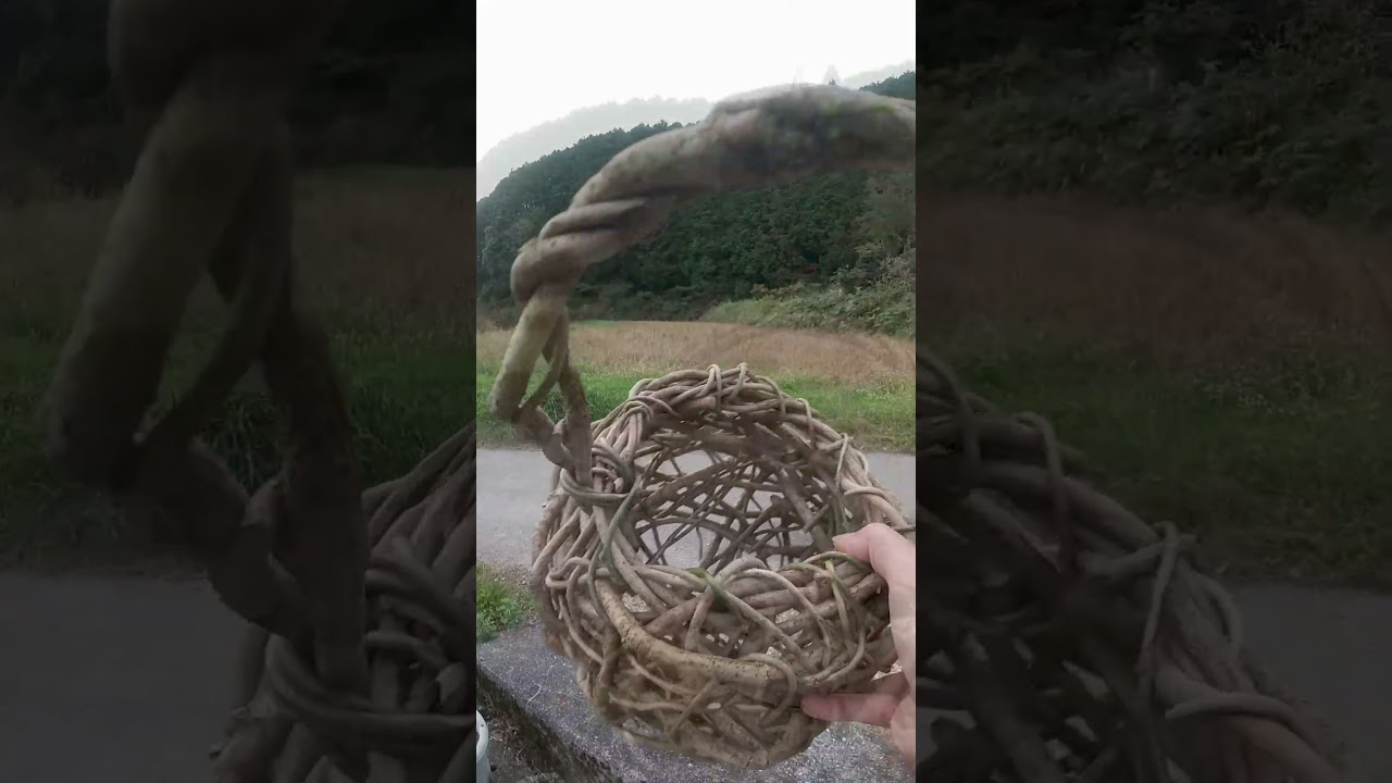 山で採った蔓で作る！味わい深い乱れ編みかご【自然素材ハンドメイド
