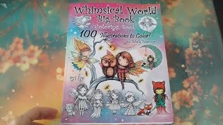 Silent fliptrough of Whimsical World Big Book coloring book by Molly Harrison