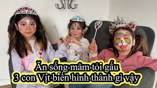 565 | Lần đầu ăn thử Tỏi Gấu và Cái Kết, Mở tiệc hoá trang tại nhà cho bầy vịt con | Anh Thư family