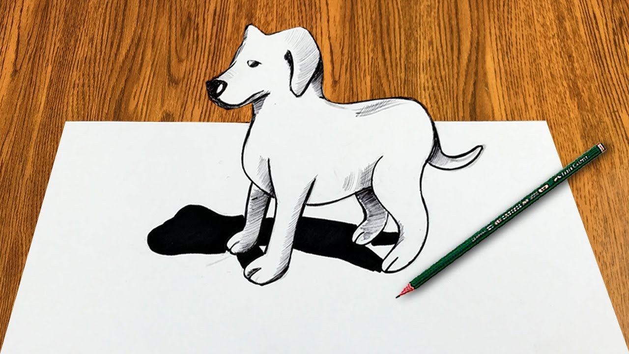 Respecto a granizo Ascensor Como Dibujar Perro en 3D | Perro | Videos para Niños | Videos Animados -  YouTube