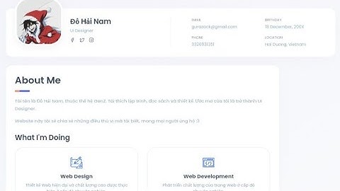 Share Code Web giới thiệu bản thân Blogspot Version 2.8 chèn CSS, JS | Zanrimy