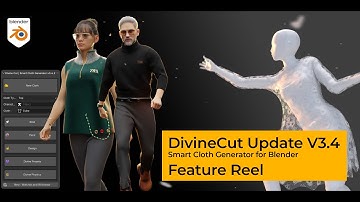 New Features in Blenders Smart Cloth Generator : DivineCut v3.4.2 Feature Reel