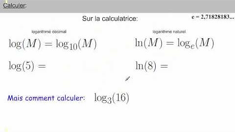 Les lois des logarithmes  1
