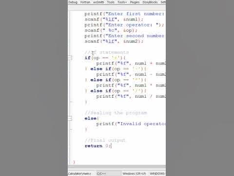 Testing a calculator created using C. One of the oldest programming ...