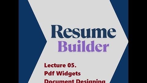 05 Pdf Widgets Document Designing