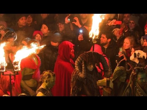 Fire festival lights up Edinburgh's skyline