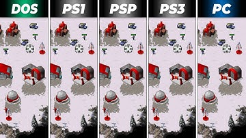 Command & Conquer Red Alert (1996) DOS vs PS1 vs PS3 vs PSP vs Windows [Graphics Comparison]
