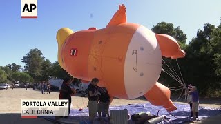 Protests gather as Trump visits San Francisco area