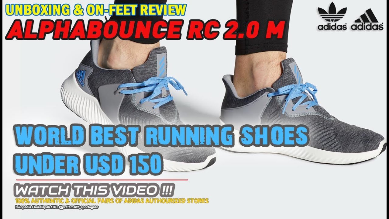 Unboxing & review on feet ADIDAS ALPHABOUNCE RC 2.0 RUNNING SHOES (100%  ASLI & RESMI) ANTI KW !! - YouTube