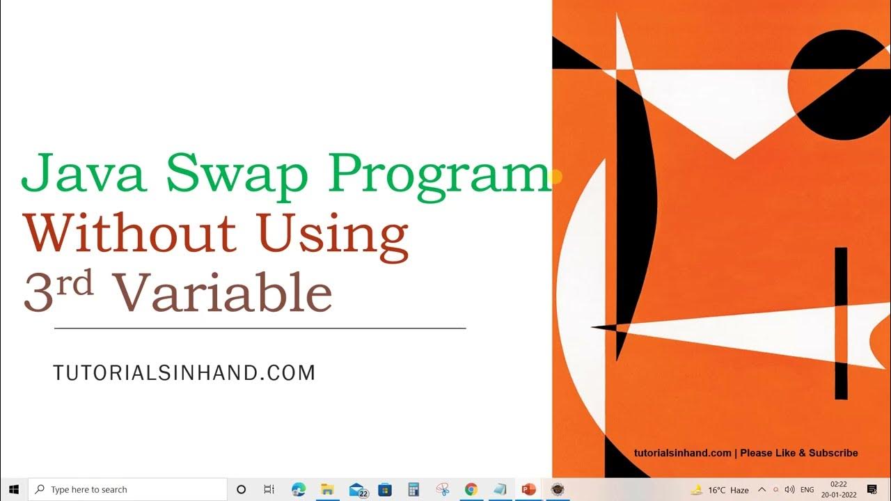 Java swap program without using third variable - YouTube