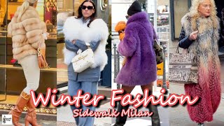 December Lookbook | 4°C Trendy Faux Fur Coats and Stylish Outfit | Cold Winter Fashion in Milan