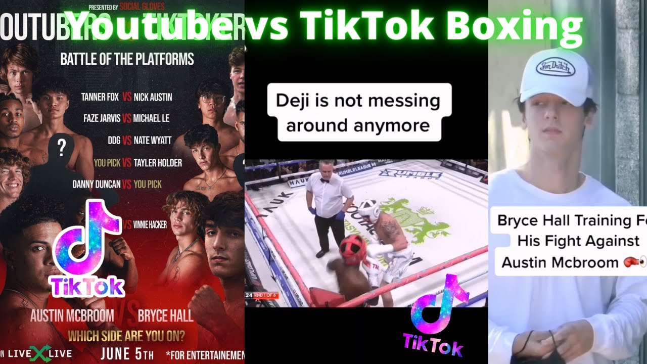 Youtube Vs Tiktok Boxing Videos June 5th 21 Youtubevstiktokboxing Tiktok Boxing Youtube