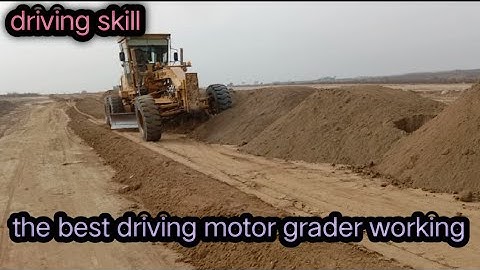 Excellent techniques grader pushing soil | grader operating techniques | spreading soil technique