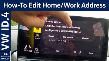 How-To Edit Home and Work Adress in Navigation | VW ID.4 1st Max
