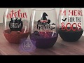 DIY Halloween Glitter Dipped Wine Glasses