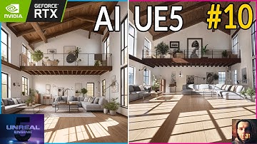 |From AI Image to Unreal Engine 5 Scene| #10 | Anniversary Edition - Huge Loft | x8 Timelapse |