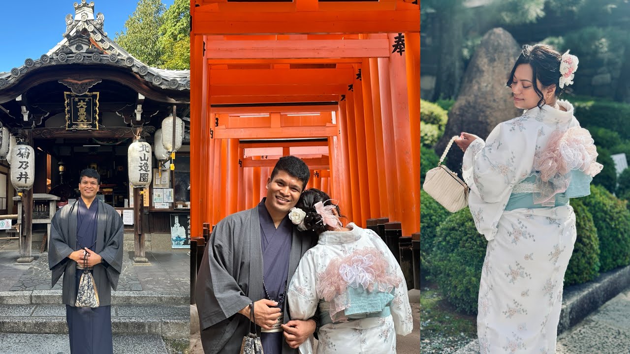 Day 5 in Japan. Kyoto Exploring Golden temple, bamboo forest,wearing kimono Dress in my special day.