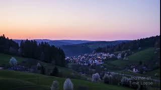 261 Time Lapse Black Forest Village Sunset | Zeitraffer Schwarzwald Dorf Sonnenuntergang Häuser 4K