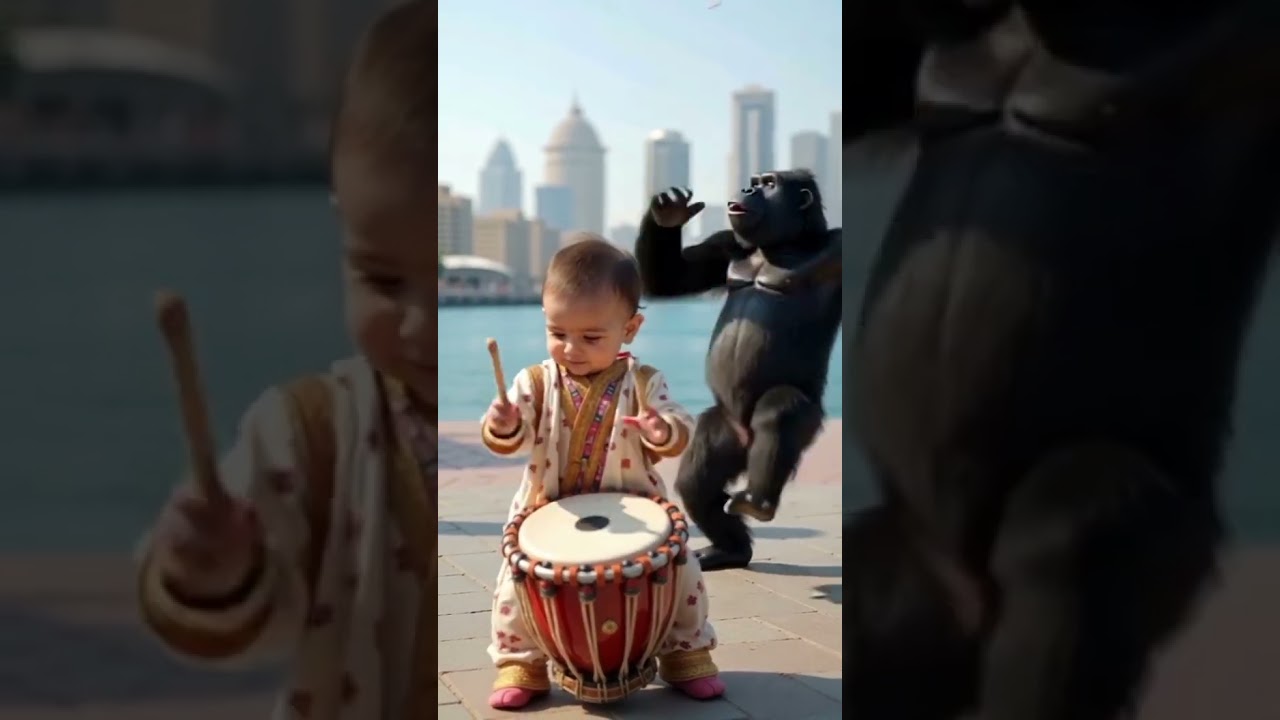 Baby Dhol × Gorilla Bhangra 💃 | Abu Dhabi Corniche Dance 🇦🇪 | Global Beats × Desi Vibes 🥁🔥