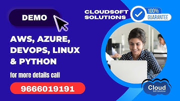 "AWS, Azure, DevOps, Linux & Python - 100% Job Guarantee | Cloudsoft Solutions Demo" #aws #azure