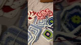 crocheting granny squares for a whole day (full vid on my channel)