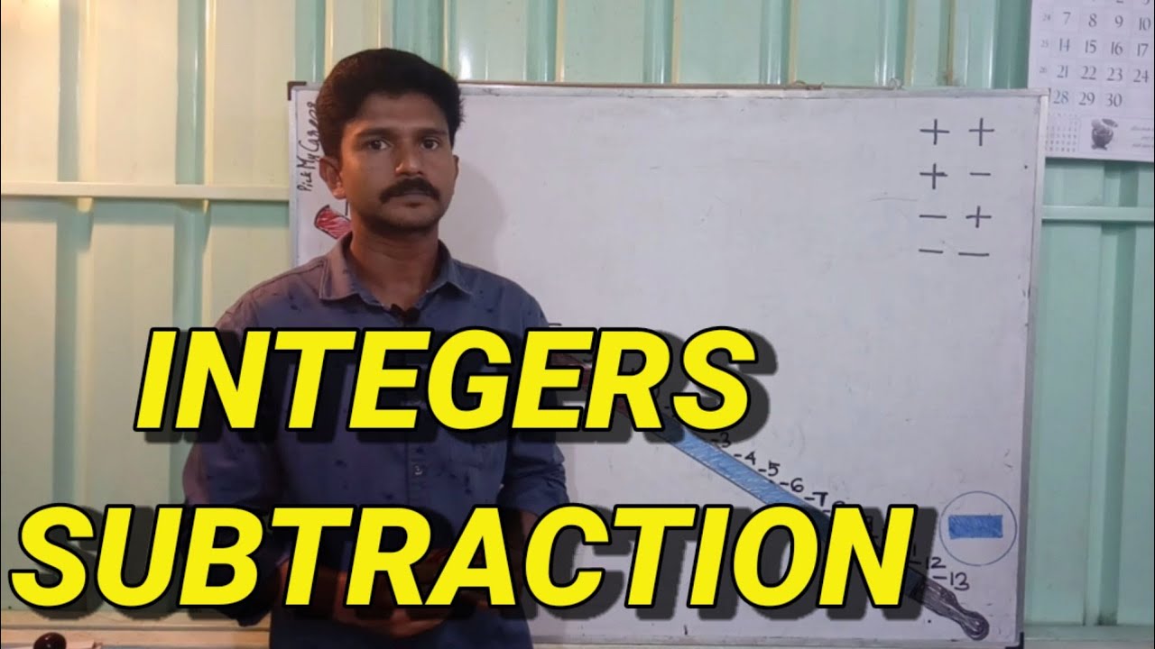 INTEGER SUBTRACTION - CBSE /STATE BOARD SIMPLE EASY METHOD - YouTube