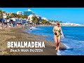 Benalmadena beach walk  malaga spain costa del sol april 2024 4k