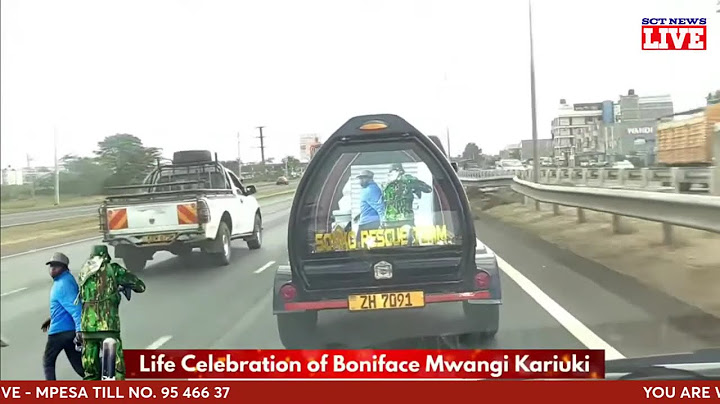 SCTNEWS: FARE THEE WELL BONIFACE MWANGI KARIUKI #LIVE