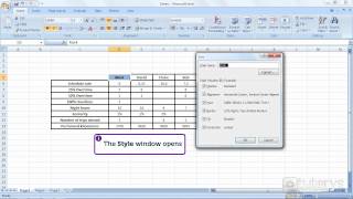 How to change the style of cells with Excel 2007