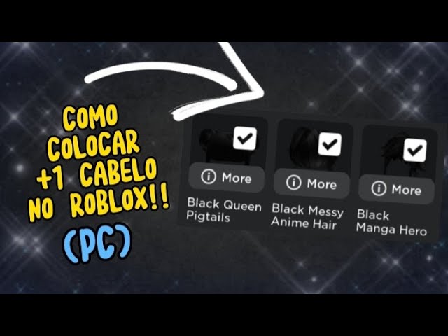 como colocar mais de 4 cabelos no roblox pelo cll 😨