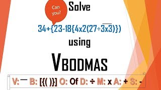 BODMAS with brackets by maths easy tutorial
