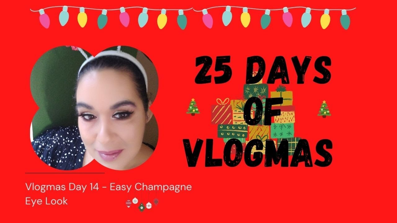 Vlogmas Day 14 - Champagne Glitter Glam Eye Makeup Tutorial - YouTube