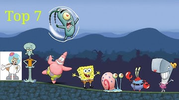top 7 : bob esponja characters con bad piggies