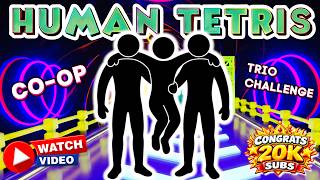 HUMAN TETRIS x 3 PLAYERS ⚡ | Interactive Reaction Game | Full Body Workout