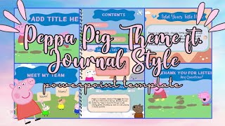 Peppa Pig Theme ft. Journal Style PowerPoint Template Free🍑|| ppt#12 screenshot 4