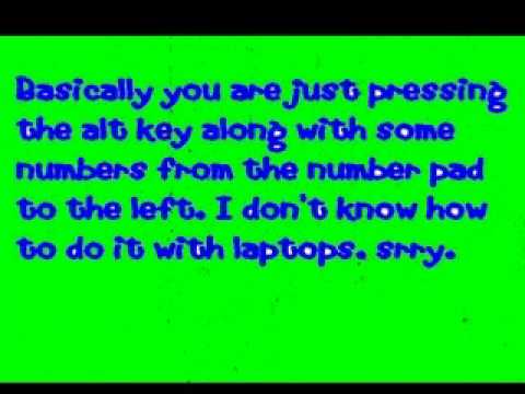 How to type symbols