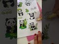 cute sticker panda# 🐼 #day#cute #art panda#sticker#shorts
