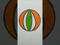 Indian Flag drawing 🇮🇳 with tricolour ball independence day drawing #viral #art #shorts