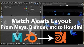 Houdini Tutorial | Match Assets Layout from Blender, Maya to Houdini