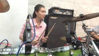 Video thumbnail of "Glori Glori Haleluya (Drum cam) by Clara Hermawan"